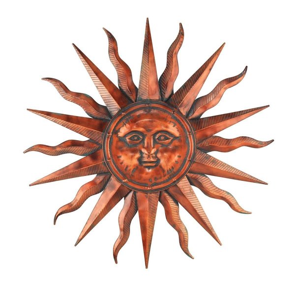 Regal Art & Gift 40 in. Patina Sun Wall Decor, Copper 10049